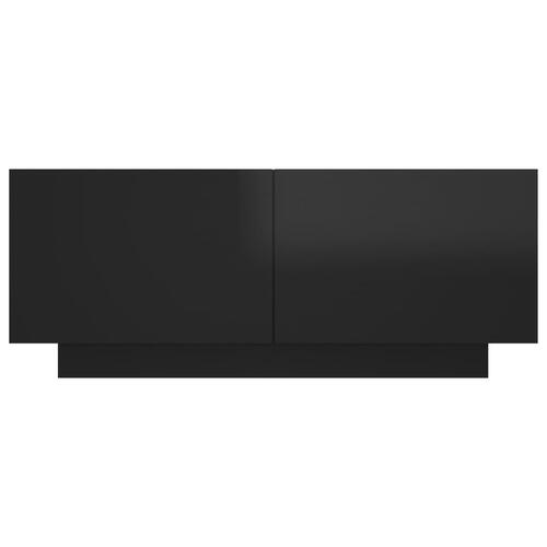 Tv-bord 100x35x40 cm konstrueret træ sort højglans