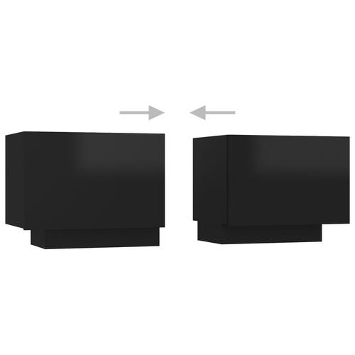 Tv-bord 100x35x40 cm konstrueret træ sort højglans
