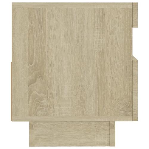 Tv-bord med LED-lys 80x35x40 cm sonoma-eg