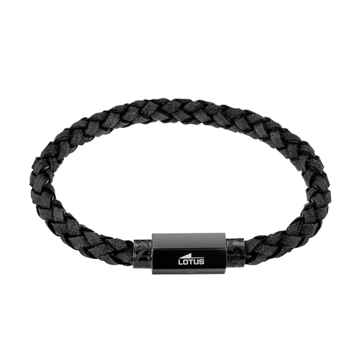 Lotus LS2381-2/1 armbånd til mænd - flettet, sort billede