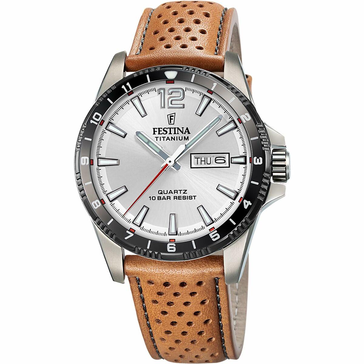 Festina F20699/1 herreur - 43 mm kvarts, læderrem billede