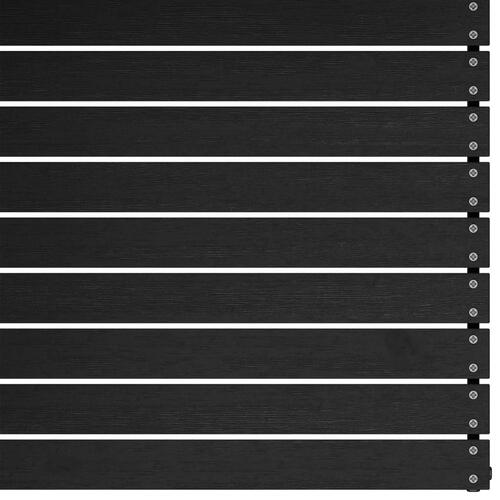 Midtermodul til havesofa massivt fyrretræ sort
