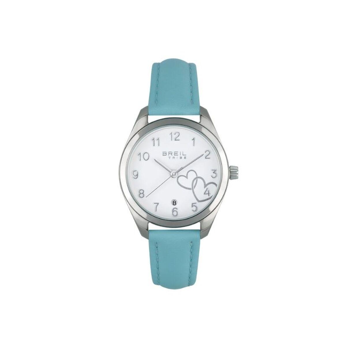 Breil Dameur EW0698 - turkis læderrem, Ø 30 mm billede