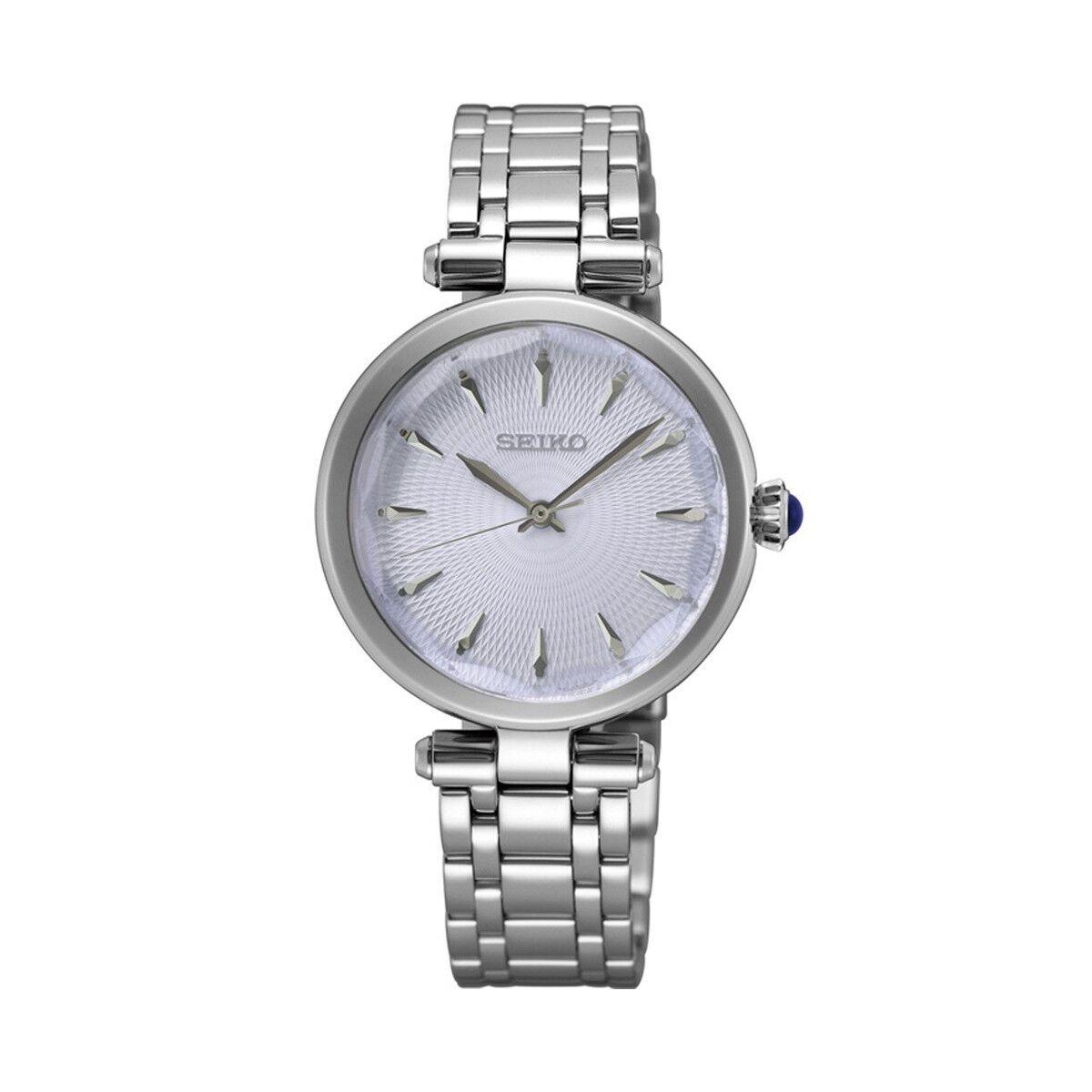 Seiko SRZ553P1 herreur - sølvfarvet armbåndsur i rustfrit stål, 30 mm