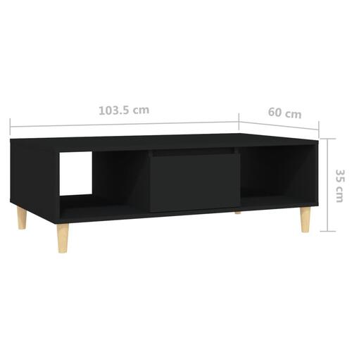 Sofabord 103,5x60x35 cm konstrueret træ sort