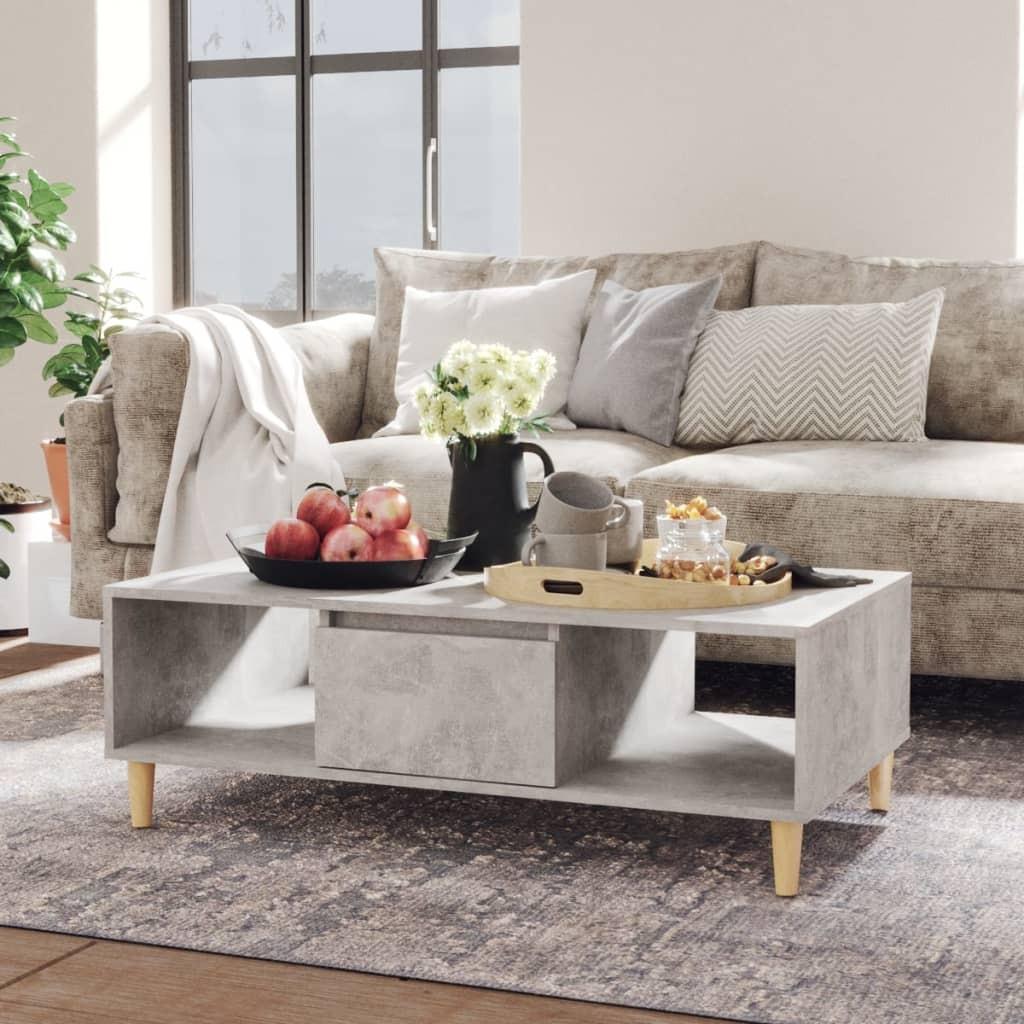 Sofabord 103,5x60x35 cm spånplade betongrå
