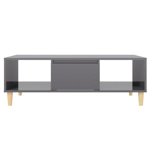 Sofabord 103,5x60x35 cm konstrueret træ grå højglans