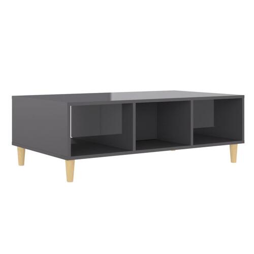 Sofabord 103,5x60x35 cm konstrueret træ grå højglans