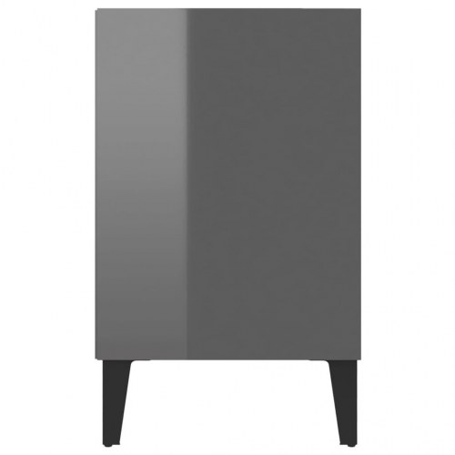 Tv-skab med metalben 103,5x30x50 cm grå højglans