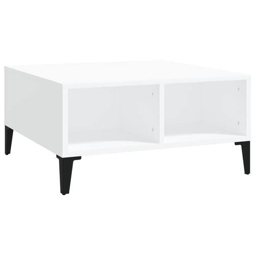 Sofabord 60x60x30 cm konstrueret træ hvid