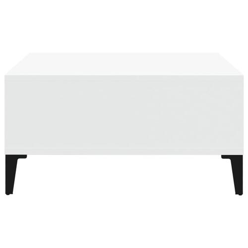 Sofabord 60x60x30 cm konstrueret træ hvid