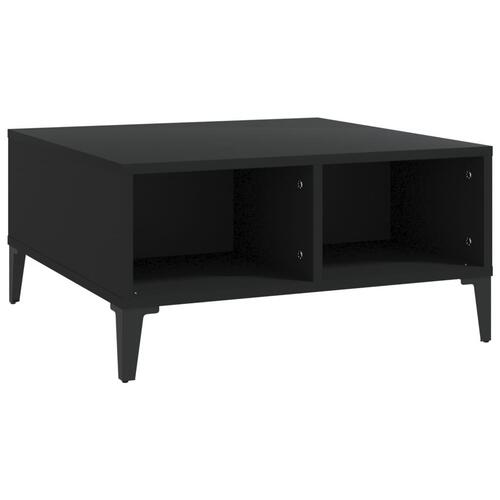 Sofabord 60x60x30 cm konstrueret træ sort