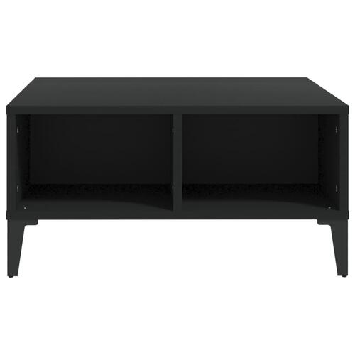 Sofabord 60x60x30 cm konstrueret træ sort