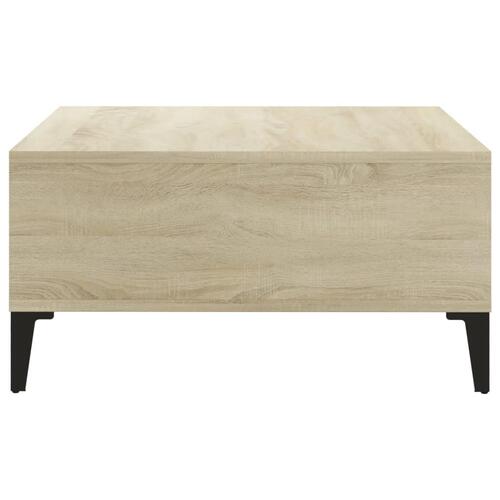 Sofabord 60x60x30 cm konstrueret træ sonoma-eg