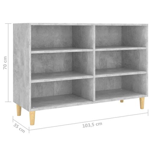 Skænk 103,5x35x70 cm konstrueret træ betongrå