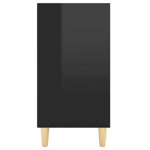 Skænk 103,5x35x70 cm konstrueret træ sort højglans