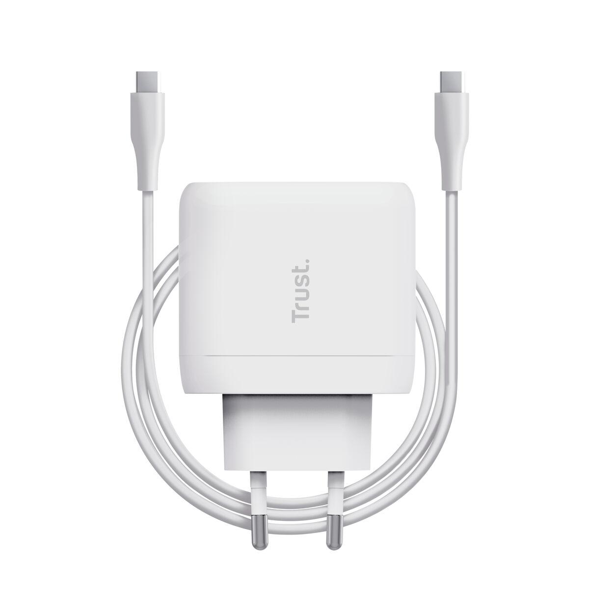 Trust Maxo 65 W vægoplader med USB-C - Hvid (2 m kabel) billede
