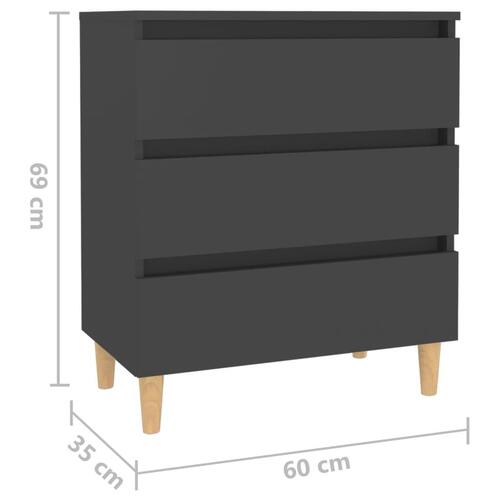 Skænk 60x35x69 cm konstrueret træ grå