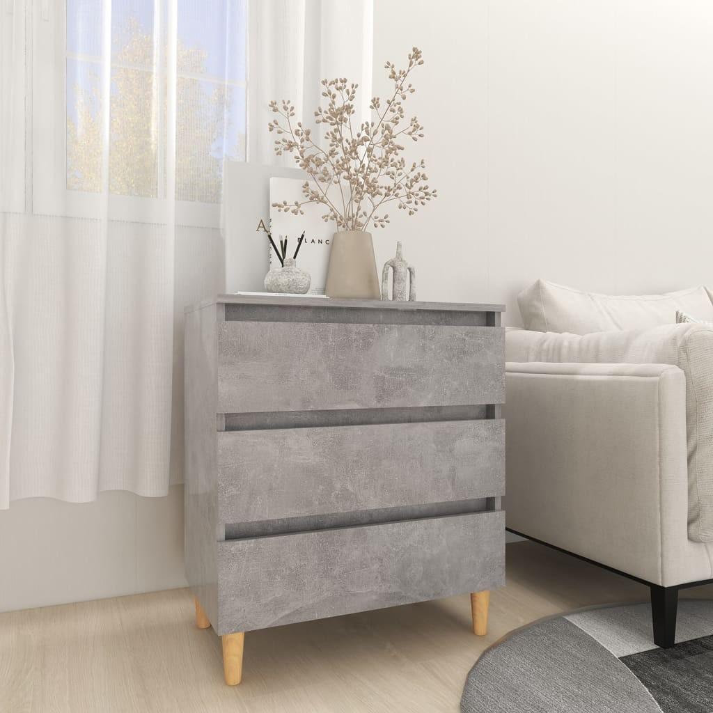 Skænk 60x35x69 cm spånplade betongrå