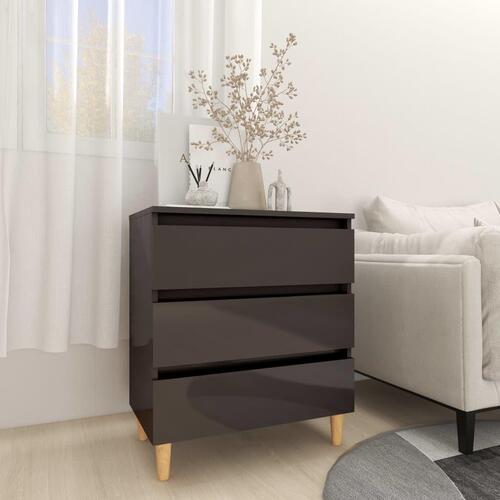 Skænk 60x35x69 cm spånplade grå højglans