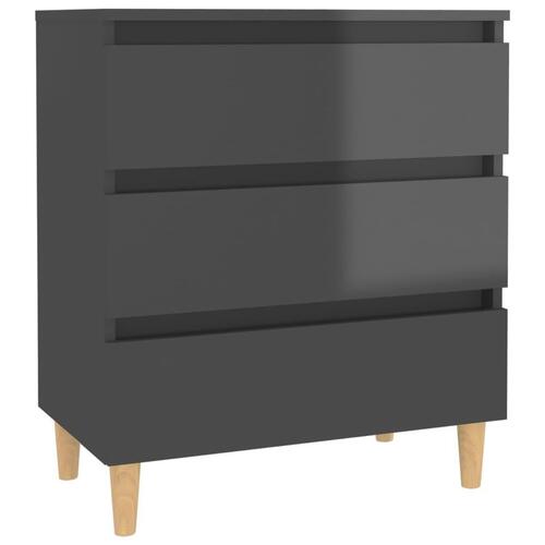 Skænk 60x35x69 cm konstrueret træ grå højglans
