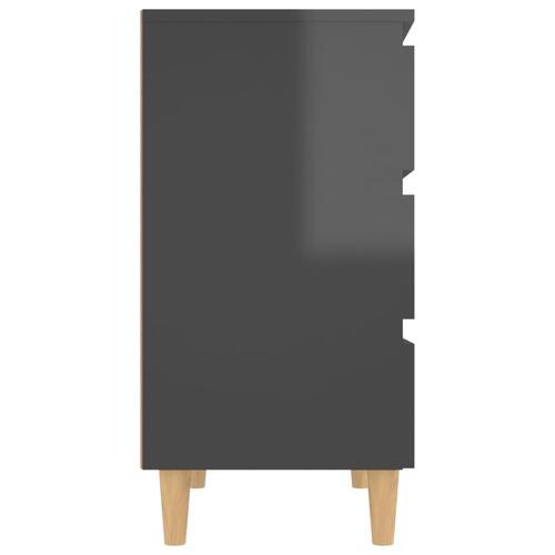 Skænk 60x35x69 cm konstrueret træ grå højglans