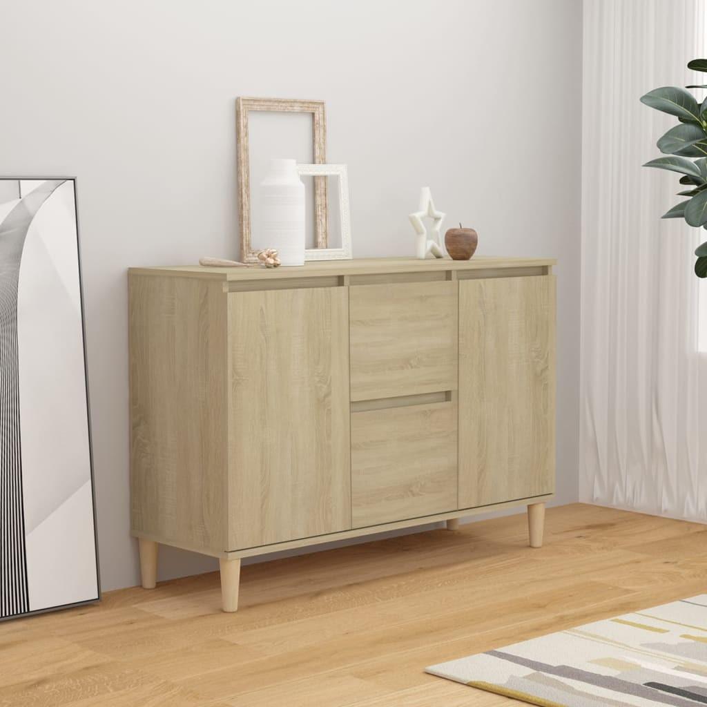 Skænk 101x35x70 cm konstrueret træ sonoma-eg