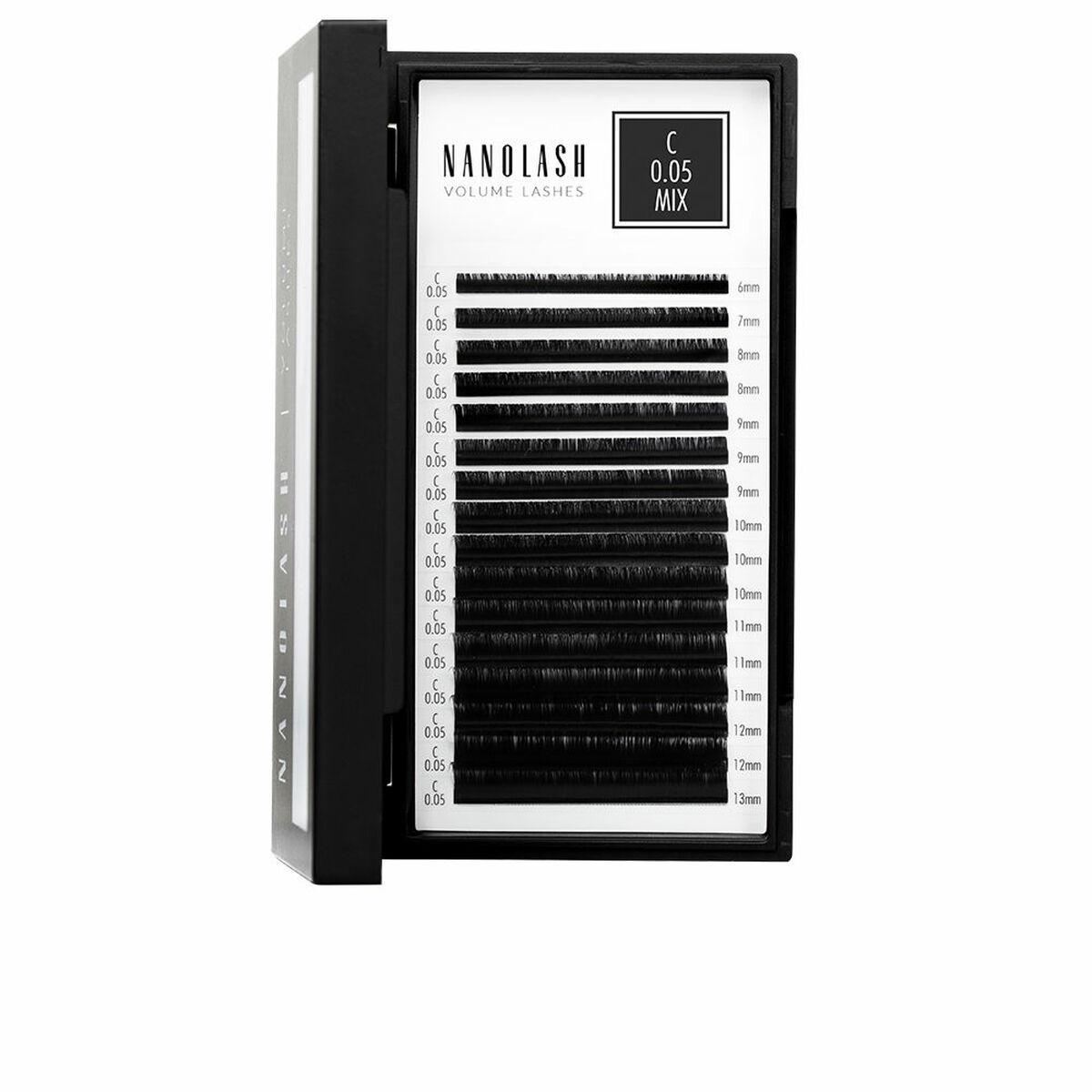 Nanolash Volume Lashes - C‑krumning, 0,05 mm, mix 6-13 mm billede