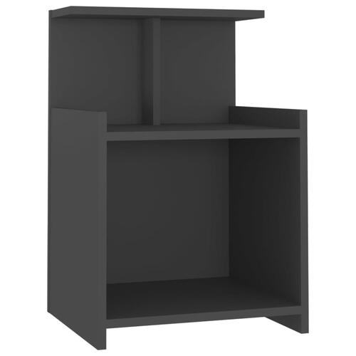 Sengebord 40x35x60 cm spånplade grå