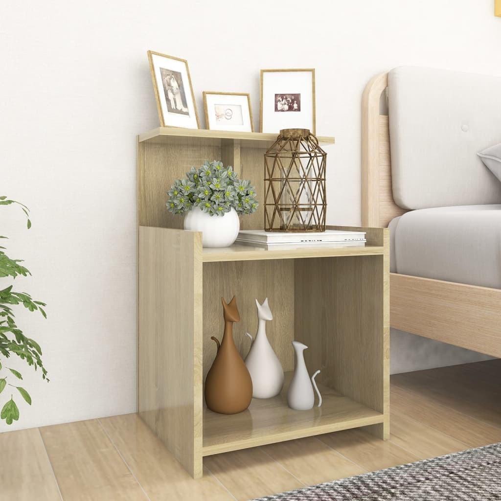Sengeskab 40x35x60 cm spånplade sonoma-eg