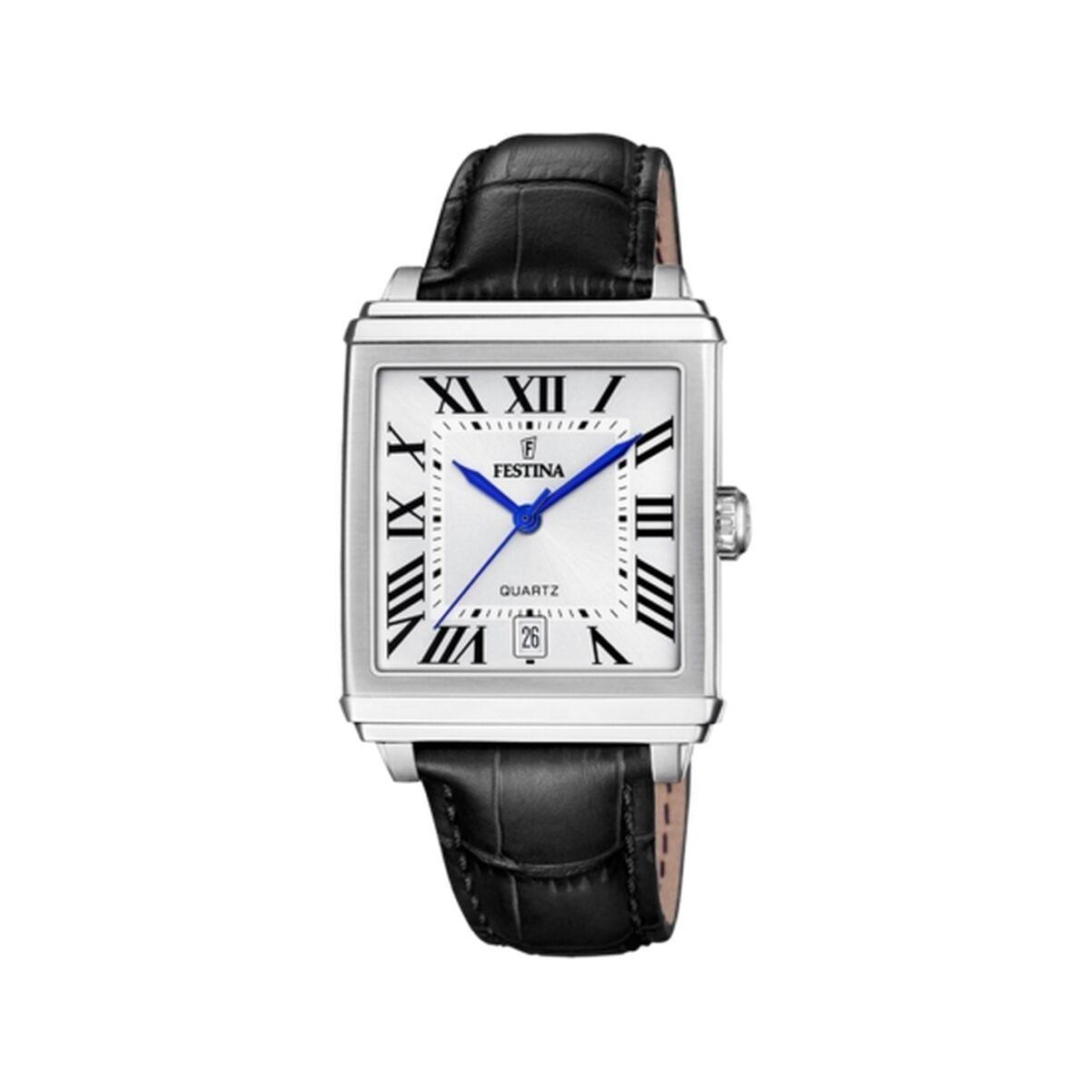 Festina F20681/1 herreur - sort læderrem, kvarts billede