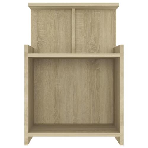 Sengeskabe 2 stk. 40x35x60 cm spånplade sonoma-eg
