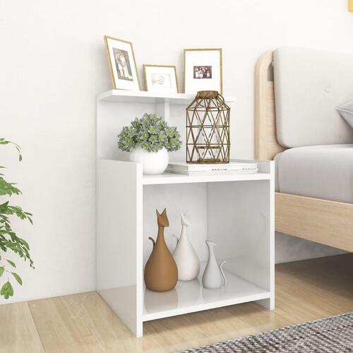 Sengeskab 40x35x60 cm spånplade hvid højglans