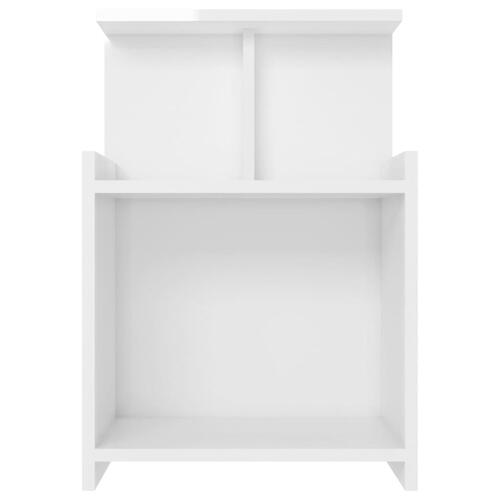 Sengeskab 40x35x60 cm spånplade hvid højglans