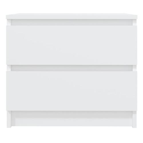 Sengeskabe 2 stk. 50x39x43,5 cm spånplade hvid