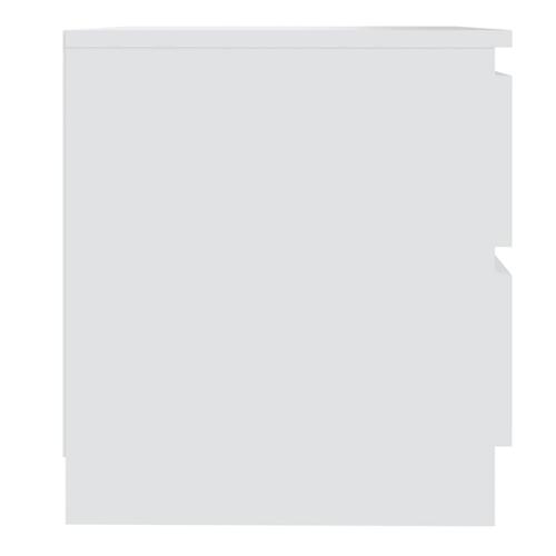Sengeskabe 2 stk. 50x39x43,5 cm spånplade hvid