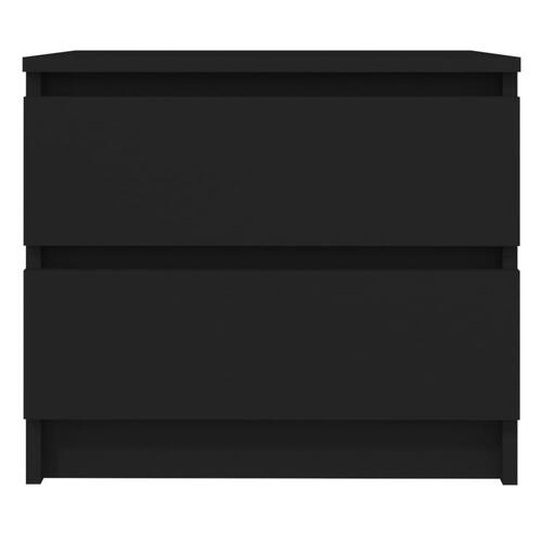 Sengeskabe 2 stk. 50x39x43,5 cm spånplade sort