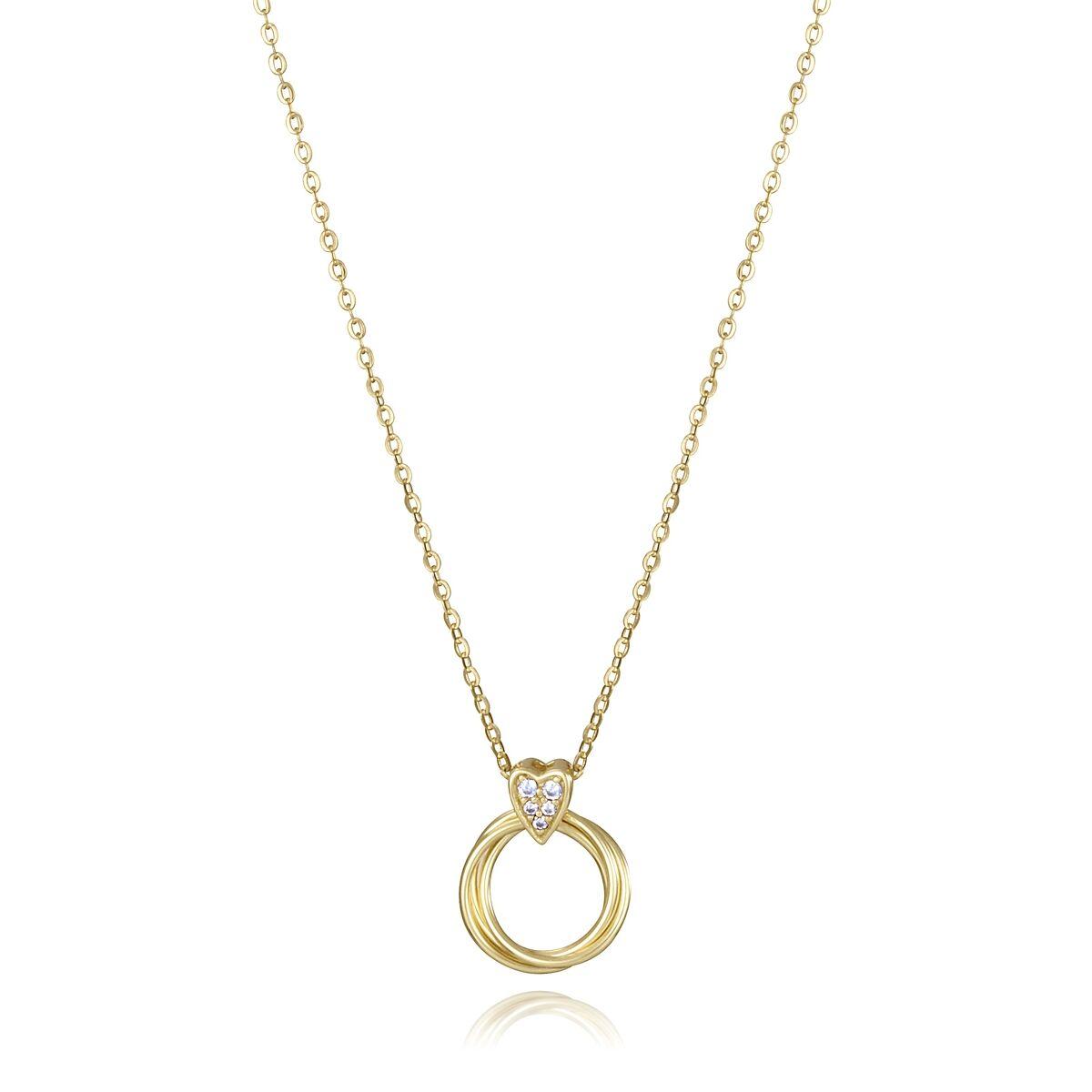 Halskæde dame - gylden 925 sterling sølv 13207C100-30 billede