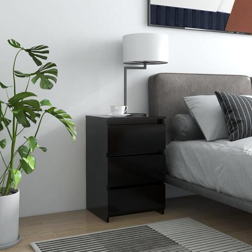Sengeskabe 2 stk. 40x35x62,5 cm spånplade sort