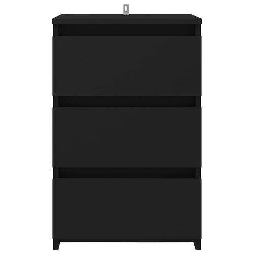 Sengeskabe 2 stk. 40x35x62,5 cm spånplade sort
