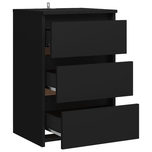 Sengeskabe 2 stk. 40x35x62,5 cm spånplade sort