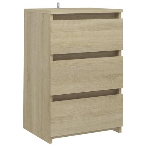 Natborde 2 stk. 40x35x62,5 cm spånplade egetræsfarvet