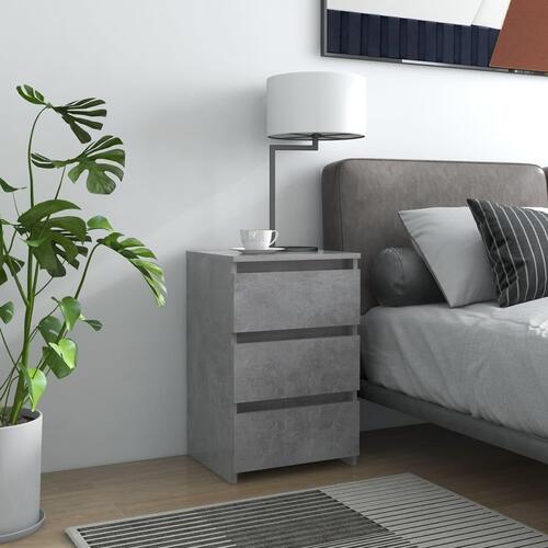 Natborde 2 stk. 40x35x62,5 cm spånplader betongrå