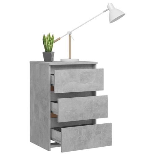 Natborde 2 stk. 40x35x62,5 cm spånplader betongrå