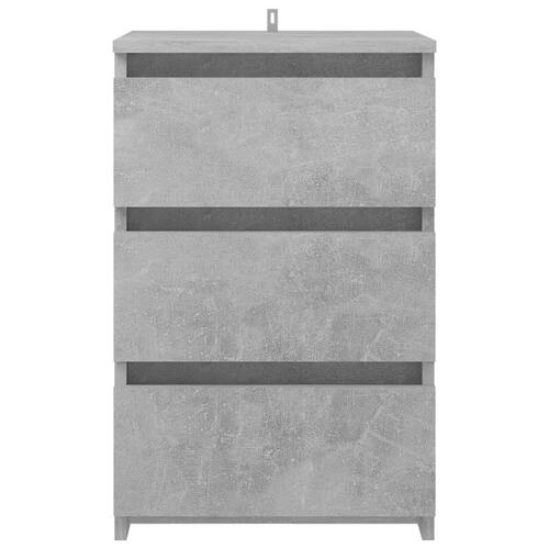 Natborde 2 stk. 40x35x62,5 cm spånplader betongrå