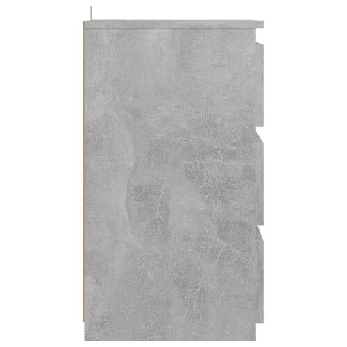 Natborde 2 stk. 40x35x62,5 cm spånplader betongrå