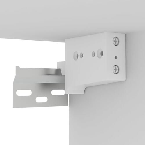 Væghængt tv-bord 100x30x26,5 cm konstrueret træ hvid