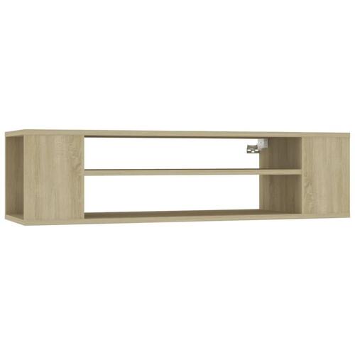 Væghængt tv-bord 100x30x26,5 cm konstrueret træ sonoma-eg