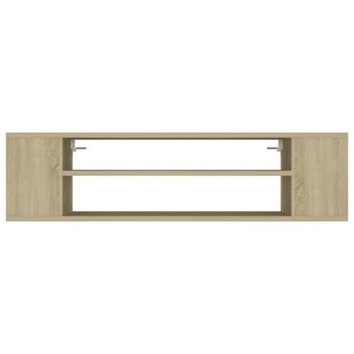 Væghængt tv-bord 100x30x26,5 cm konstrueret træ sonoma-eg
