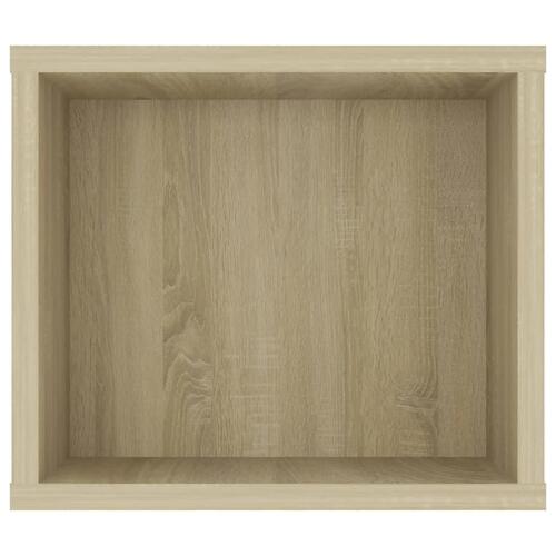 Væghængt tv-bord 100x30x26,5 cm konstrueret træ sonoma-eg